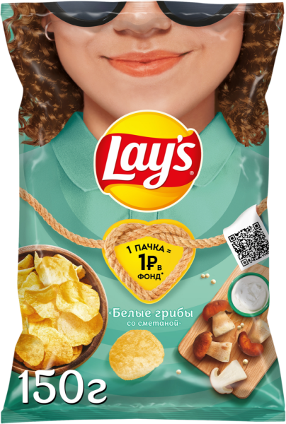 Чипсы LAYS Белые грибы со сметаной